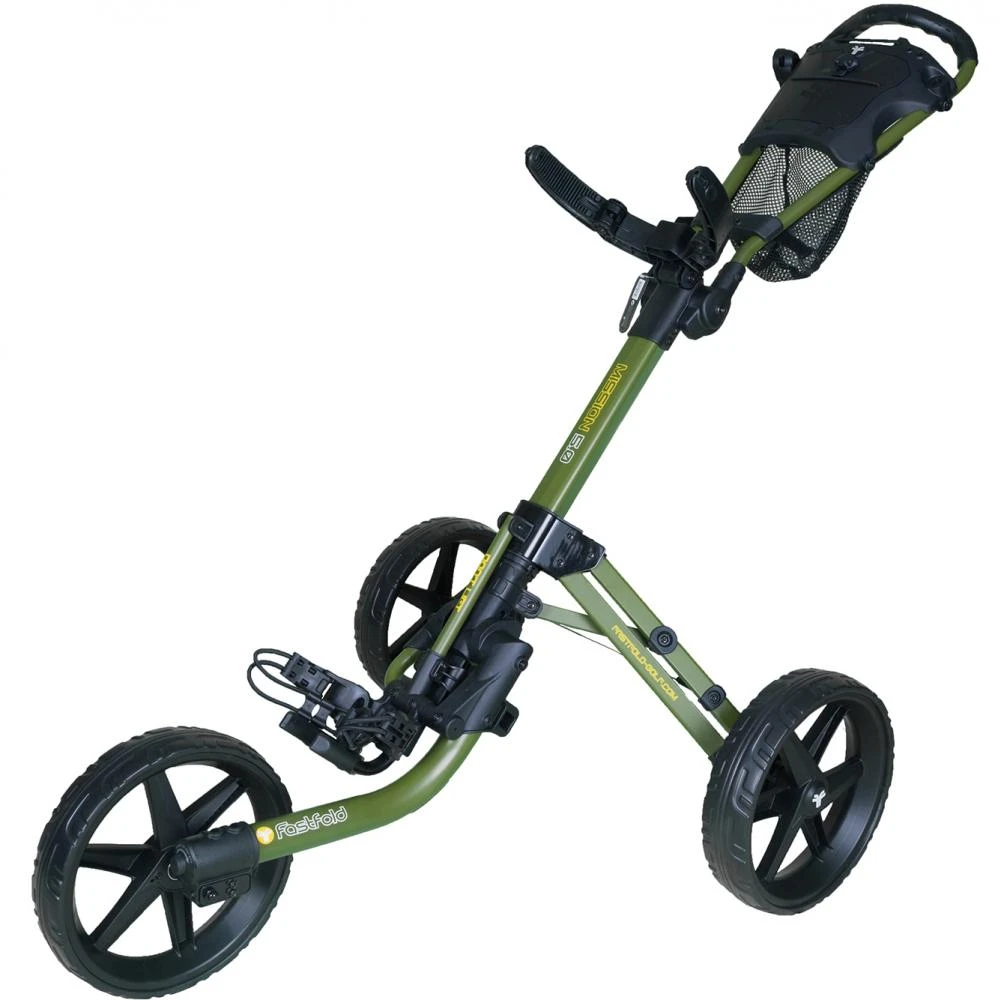 Fastfold Mission 5 Golf Trolley Green/Black 1 Fastfold Mission 5 Golf Trolley Green/Black