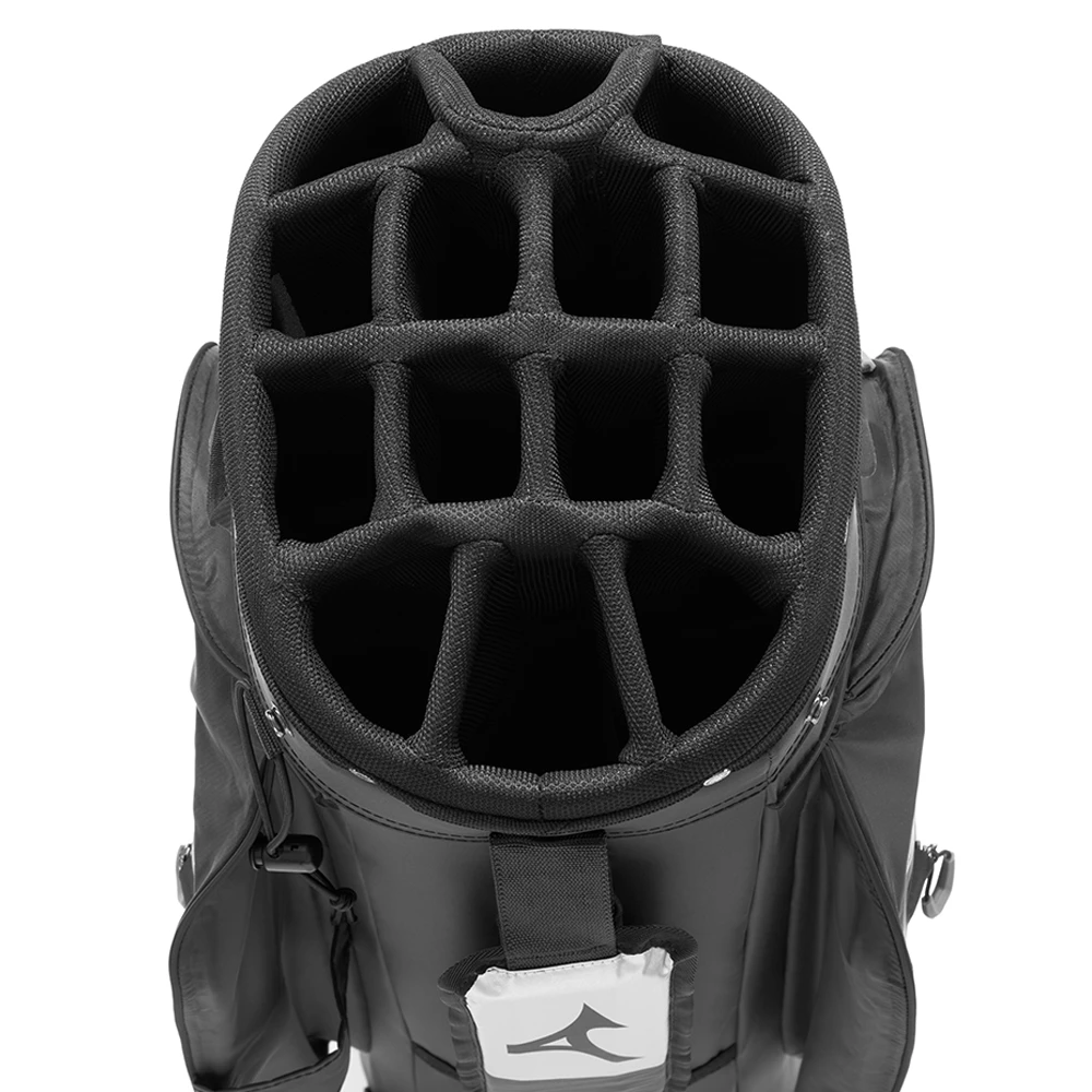 Mizuno BR-Dri Waterproof Cart Bag Staff Black/Silver 2 Mizuno BR-Dri Waterproof Cart Bag Staff Black/Silver - Image 2