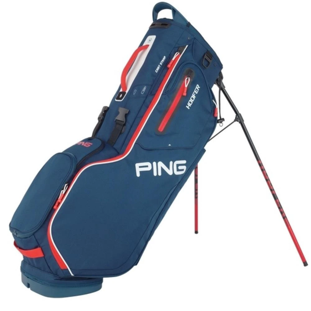 PING Hoofer Carry Stand Bag (Navy/Scarlet) 1 PING Hoofer Carry Stand Bag (Navy/Scarlet)