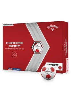 Callaway Chrome Soft Truvis Golf Balls White Red