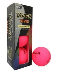 Volvik Vivid Golf Balls Pink (3-Ball Sleeve)