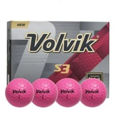 Volvik S3 Golf Balls Pink (Dozen)
