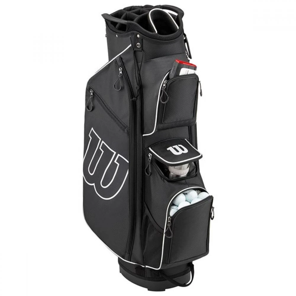 Wilson Pro Staff Cart Bag 2022 Black/Charcoal 2 Wilson Pro Staff Cart Bag 2022 Black/Charcoal - Image 2